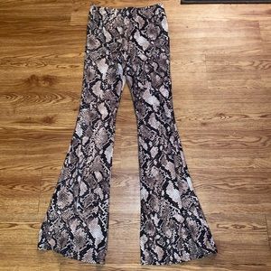 Snakeskin flares